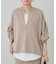 【Loungedress】和紙天竺スキッパーニット