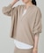 【Loungedress】和紙天竺スキッパーニット