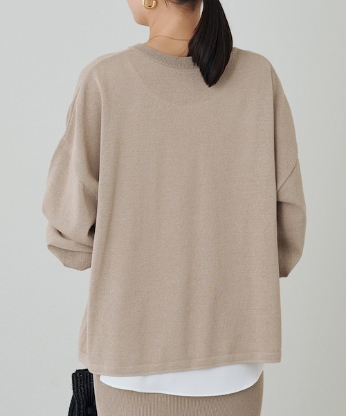 Loungedress】和紙天竺スキッパーニット｜パルグループ