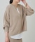 【Loungedress】和紙天竺スキッパーニット