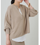 【Loungedress】和紙天竺スキッパーニット