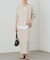 【Loungedress】和紙天竺スキッパーニット