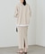 【Loungedress】和紙天竺スキッパーニット