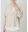 【Loungedress】和紙天竺スキッパーニット