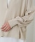 【Loungedress】和紙天竺スキッパーニット