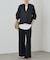 【Loungedress】和紙天竺スキッパーニット
