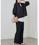【Loungedress】和紙天竺スキッパーニット