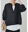 【Loungedress】和紙天竺スキッパーニット