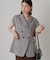 【Loungedress】キャップスリーブWジレ