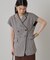 【Loungedress】キャップスリーブWジレ