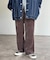 ベロアコーデュロイセミフレアパンツ