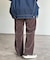 ベロアコーデュロイセミフレアパンツ