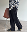 ベロアコーデュロイセミフレアパンツ