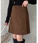 スエードラップミニスカート