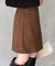 スエードラップミニスカート
