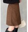 スエードラップミニスカート