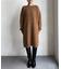 サイドGLDボタンミドル丈ニットワンピース