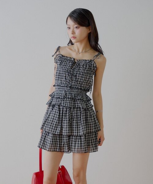 Chico】シアーレースベアキャミショートパンツセット｜パルグループ