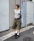 【WHO'S WHO gallery】スラッシュポケットスウェトハーフ柄パンツ