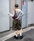 【WHO'S WHO gallery】スラッシュポケットスウェトハーフ柄パンツ