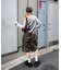 【WHO'S WHO gallery】スラッシュポケットスウェトハーフ柄パンツ