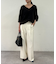 【Loungedress】ストレートタックパンツ
