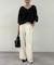 【Loungedress】ストレートタックパンツ