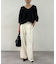 【Loungedress】ストレートタックパンツ