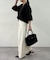 【Loungedress】ストレートタックパンツ