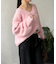 アルパカ混Vネックゆるニット