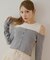 【Chico】ニットオフショルドッキングニット