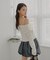 【Chico】長袖レイヤードオフショルニット
