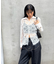 【WHO'S WHO gallery】フラワーレースニットシャツ