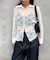 【WHO'S WHO gallery】フラワーレースニットシャツ