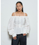 【WHO'S WHO gallery】2WAYオフショルダーパフスリーブブラウス