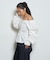 【WHO'S WHO gallery】2WAYオフショルダーパフスリーブブラウス