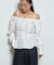 【WHO'S WHO gallery】2WAYオフショルダーパフスリーブブラウス