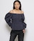 【WHO'S WHO gallery】2WAYオフショルダーパフスリーブブラウス