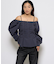 【WHO'S WHO gallery】2WAYオフショルダーパフスリーブブラウス