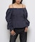 【WHO'S WHO gallery】2WAYオフショルダーパフスリーブブラウス