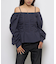 【WHO'S WHO gallery】2WAYオフショルダーパフスリーブブラウス