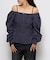 【WHO'S WHO gallery】2WAYオフショルダーパフスリーブブラウス