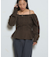 【WHO'S WHO gallery】2WAYオフショルダーパフスリーブブラウス