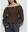 【WHO'S WHO gallery】2WAYオフショルダーパフスリーブブラウス