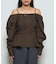 【WHO'S WHO gallery】2WAYオフショルダーパフスリーブブラウス