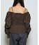 【WHO'S WHO gallery】2WAYオフショルダーパフスリーブブラウス