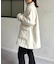 ステンカラーシャギーミドルコート