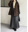 ステンカラーシャギーミドルコート