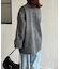 ステンカラーシャギーミドルコート