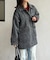 ステンカラーシャギーミドルコート